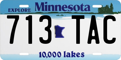 MN license plate 713TAC