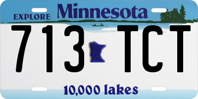 MN license plate 713TCT