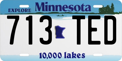 MN license plate 713TED