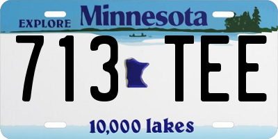 MN license plate 713TEE
