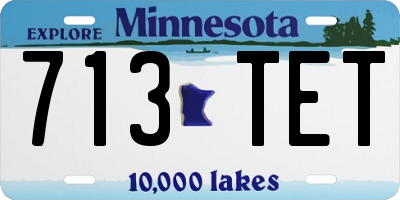 MN license plate 713TET