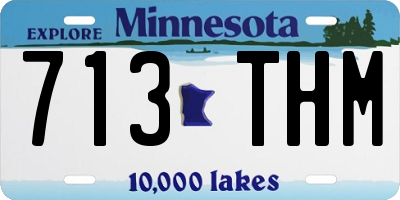 MN license plate 713THM