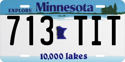 MN license plate 713TIT