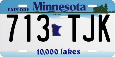 MN license plate 713TJK