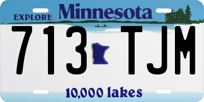 MN license plate 713TJM