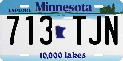 MN license plate 713TJN
