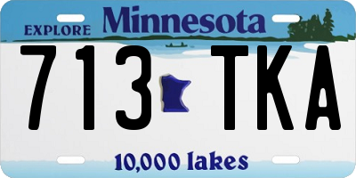 MN license plate 713TKA