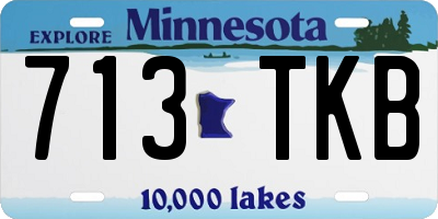 MN license plate 713TKB