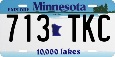 MN license plate 713TKC