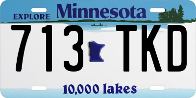 MN license plate 713TKD