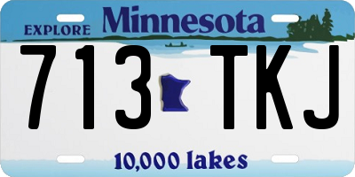 MN license plate 713TKJ