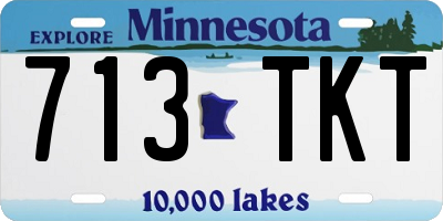 MN license plate 713TKT