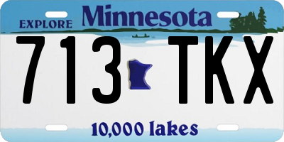 MN license plate 713TKX