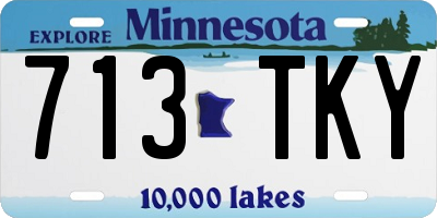 MN license plate 713TKY