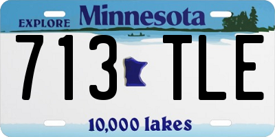 MN license plate 713TLE