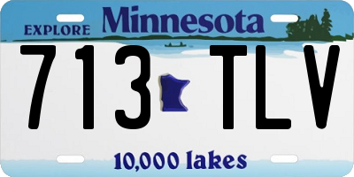 MN license plate 713TLV
