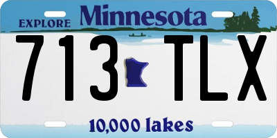 MN license plate 713TLX