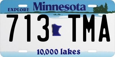 MN license plate 713TMA