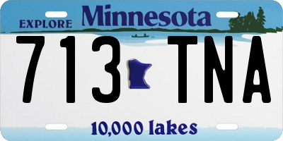 MN license plate 713TNA