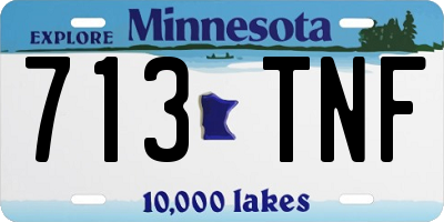 MN license plate 713TNF