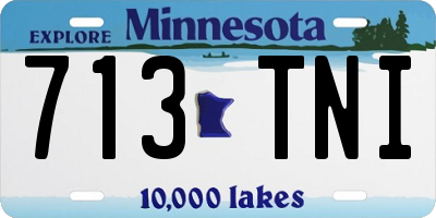 MN license plate 713TNI