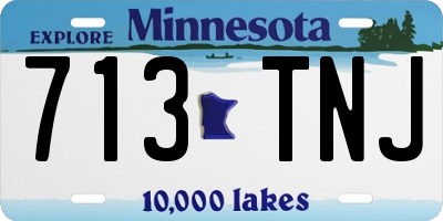 MN license plate 713TNJ