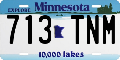 MN license plate 713TNM