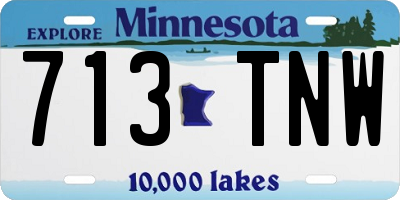 MN license plate 713TNW