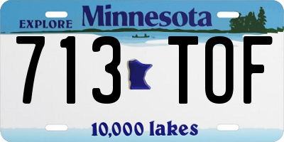 MN license plate 713TOF