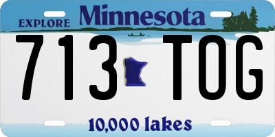 MN license plate 713TOG