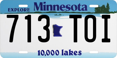 MN license plate 713TOI