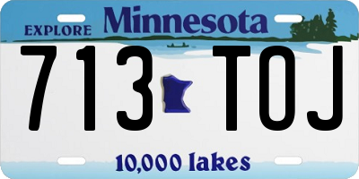 MN license plate 713TOJ