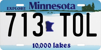 MN license plate 713TOL