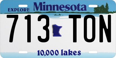 MN license plate 713TON