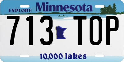 MN license plate 713TOP