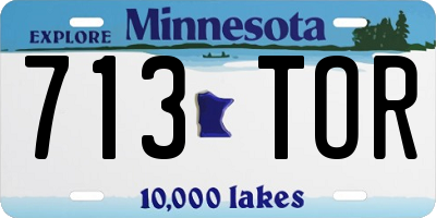 MN license plate 713TOR