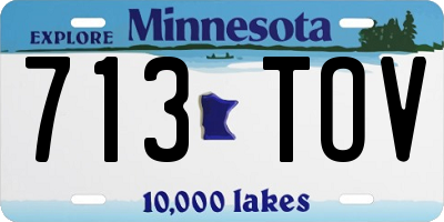 MN license plate 713TOV