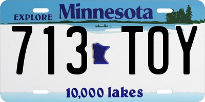 MN license plate 713TOY