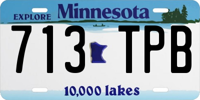 MN license plate 713TPB