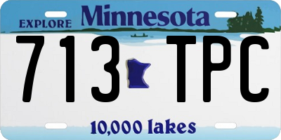 MN license plate 713TPC