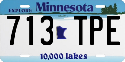 MN license plate 713TPE