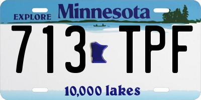 MN license plate 713TPF