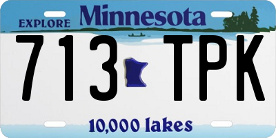 MN license plate 713TPK