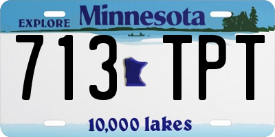 MN license plate 713TPT
