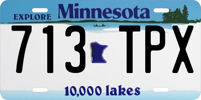 MN license plate 713TPX
