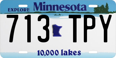 MN license plate 713TPY