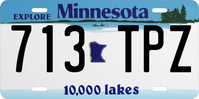 MN license plate 713TPZ