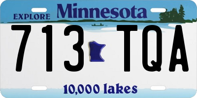 MN license plate 713TQA