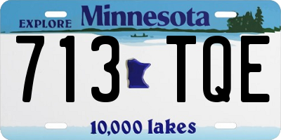 MN license plate 713TQE