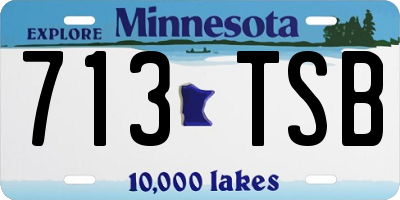 MN license plate 713TSB